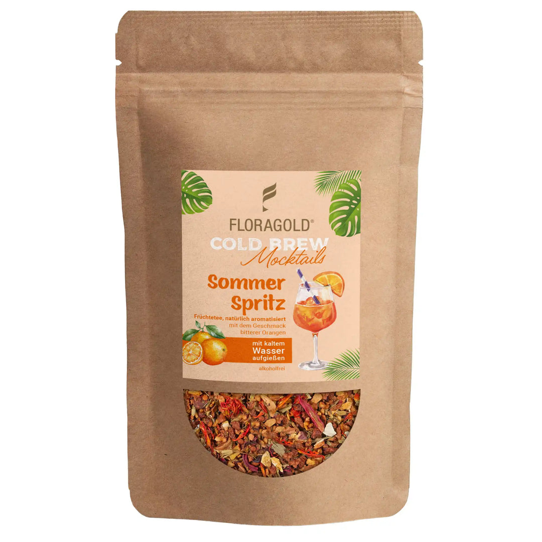 Cold Brew Sommer Spritz von Floragold im Kraftpapier-Zipbeutel