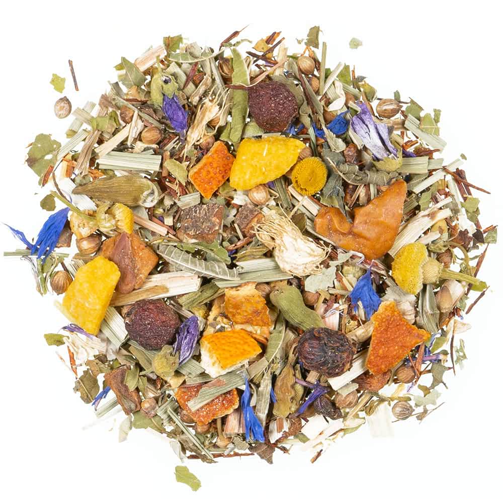 Lose Teemischung Kräutertee Glücklicher Augenblick mit Blüten, Früchten und Kräutern
