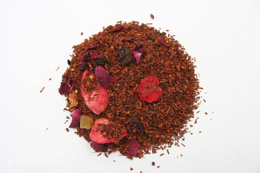Lose Teemischung Gute Laune mit Rooibos, Früchten und Rosenblüten