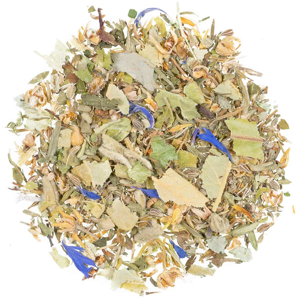 Loser Kräutertee mit Silberlindenblüten, Malvenblättern und Kornblumenblüten