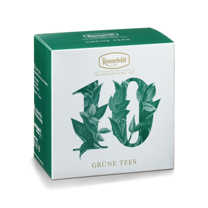 Schachtel Probierbox Grüne Tees von Ronnefeldt mit 10 losen Teeproben