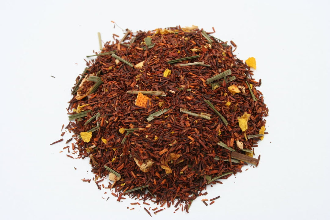 Lose Teemischung Rooibostee Rooibusch Lemon-Ingwer mit Orangenschalen, Ingwer und Lemongras