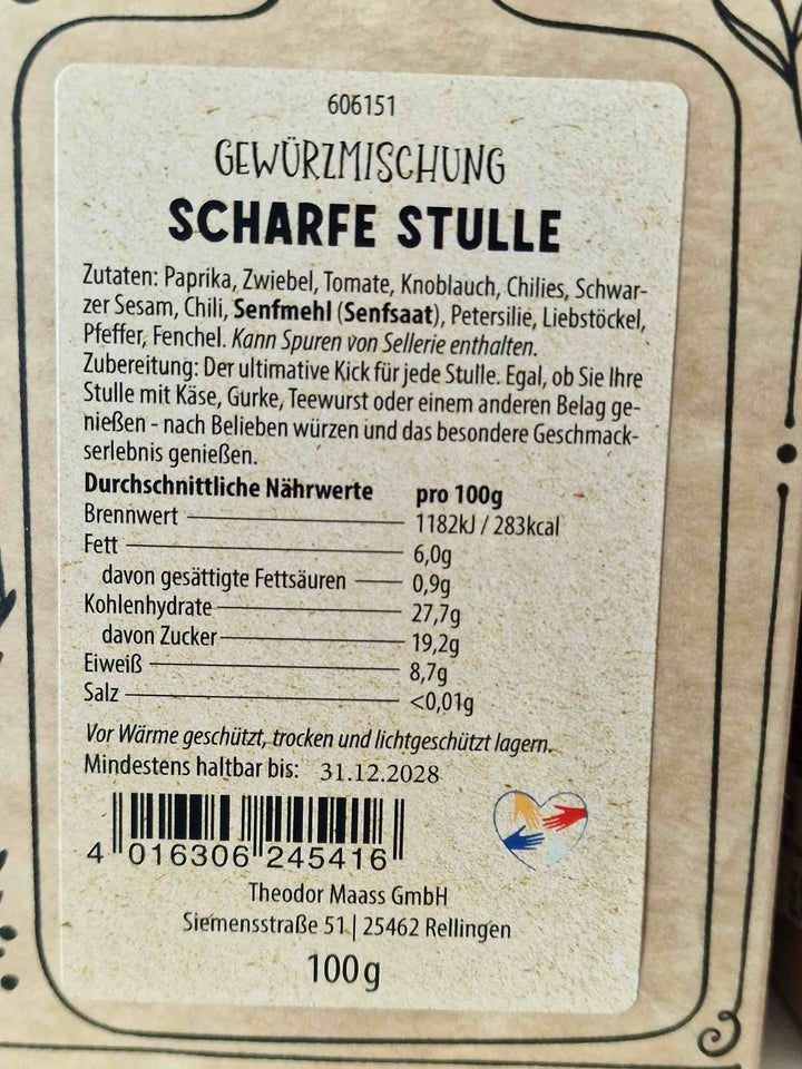 Streuwerk Scharfe Stulle – Zutaten, Nährwerte und Zubereitung