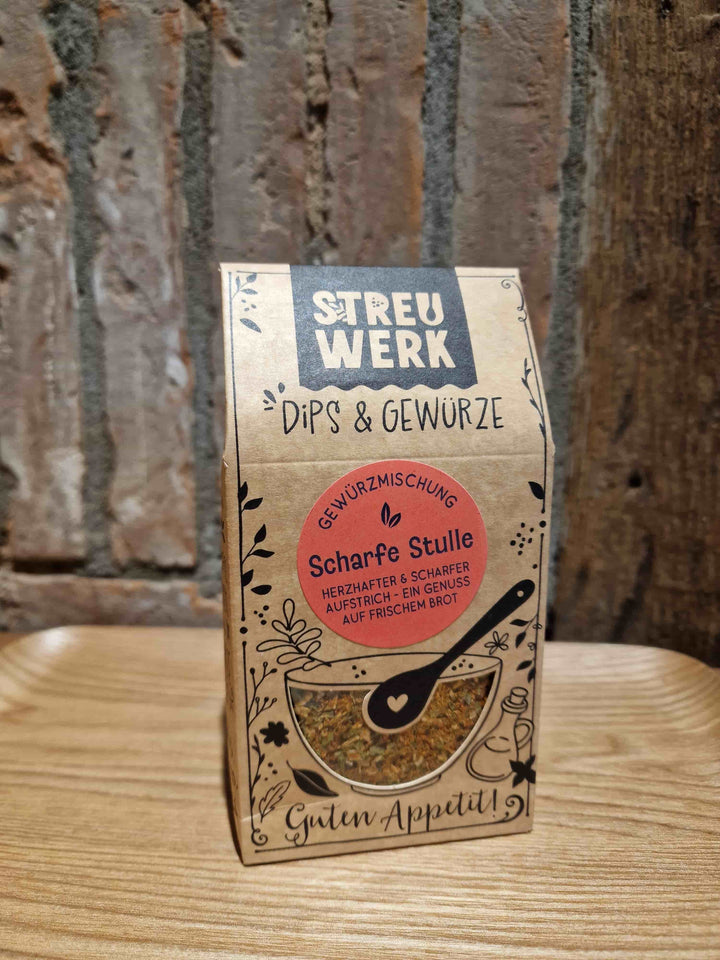 Streuwerk Scharfe Stulle – würzige Gewürzmischung in der Verpackung