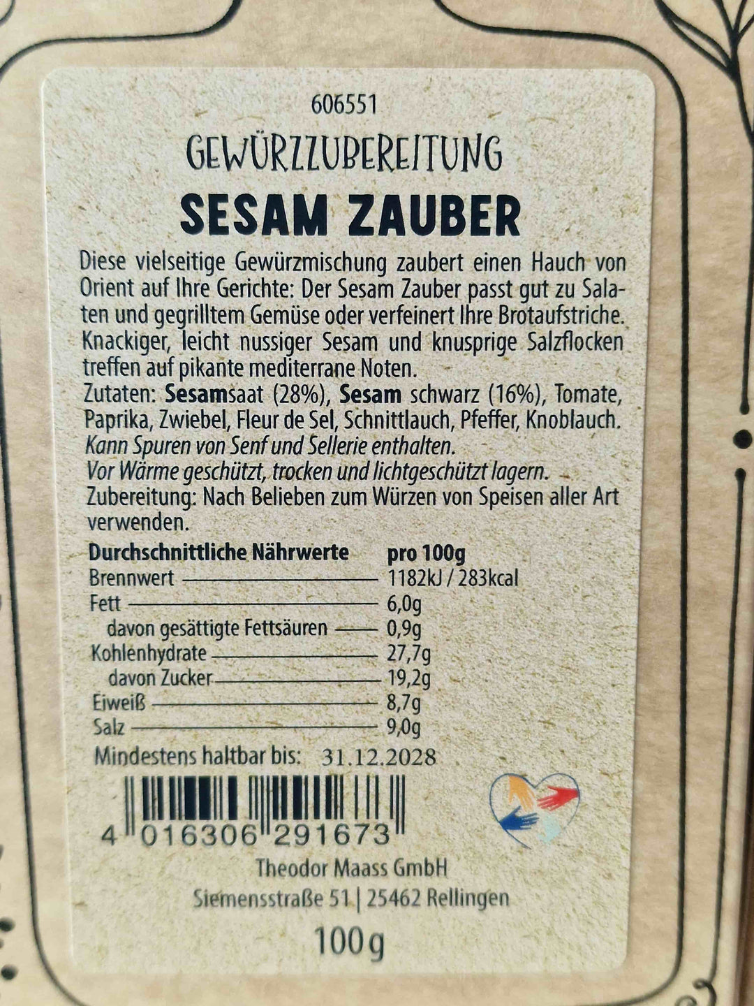 Streuwerk Sesam Zauber – Zutaten, Nährwerte und Zubereitung