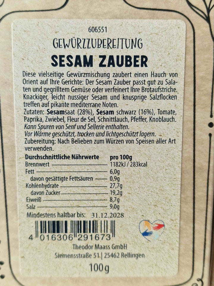 Streuwerk Sesam Zauber – Zutaten, Nährwerte und Zubereitung