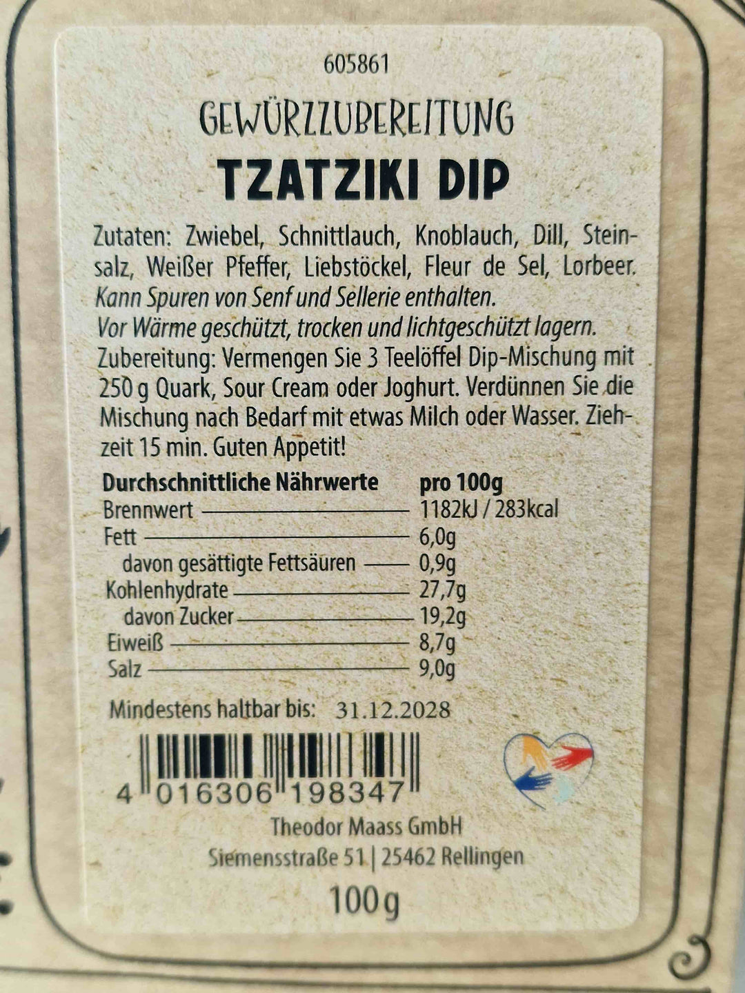 Streuwerk Tzatziki Dip – Zutaten, Nährwerte und Zubereitung