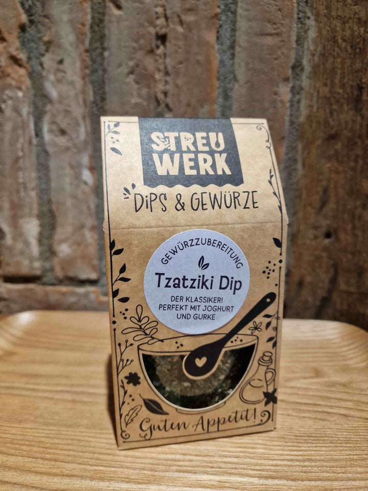 Streuwerk Tzatziki Dip – Gewürzzubereitung in der Verpackung