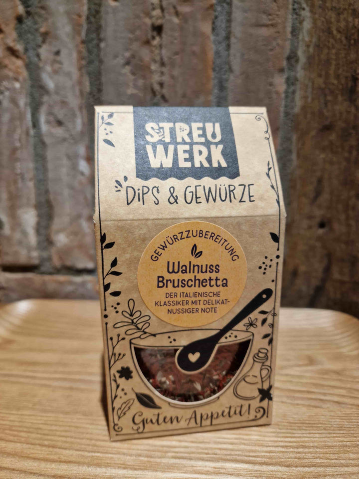 Streuwerk Walnuss Bruschetta – Gewürzzubereitung in der Verpackung